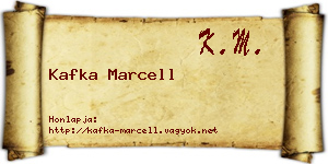 Kafka Marcell névjegykártya